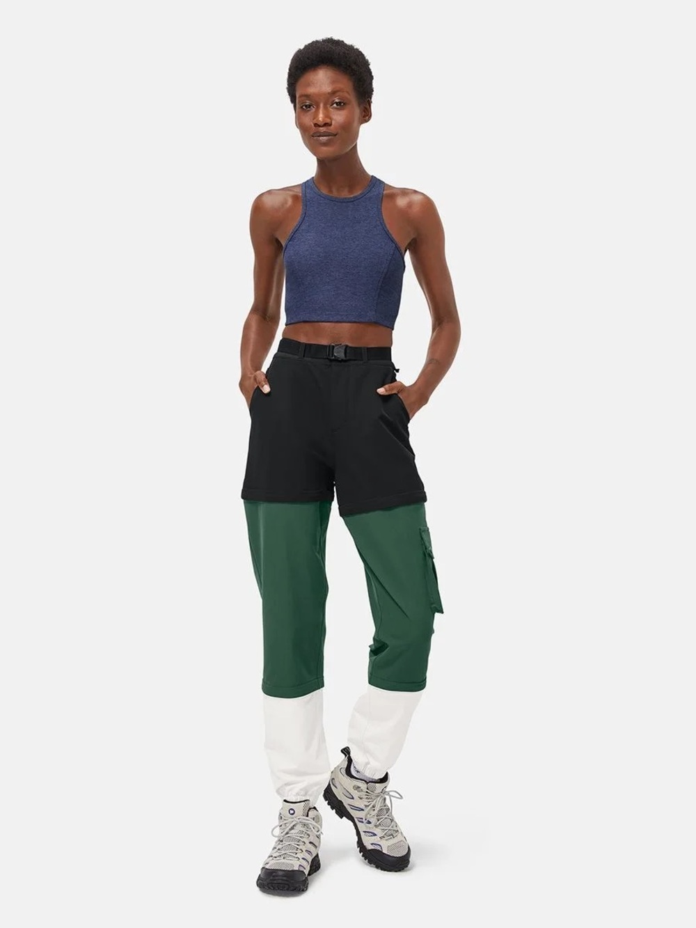 OUTDOOR VOICES color block RecTrek Zip-Off Pant